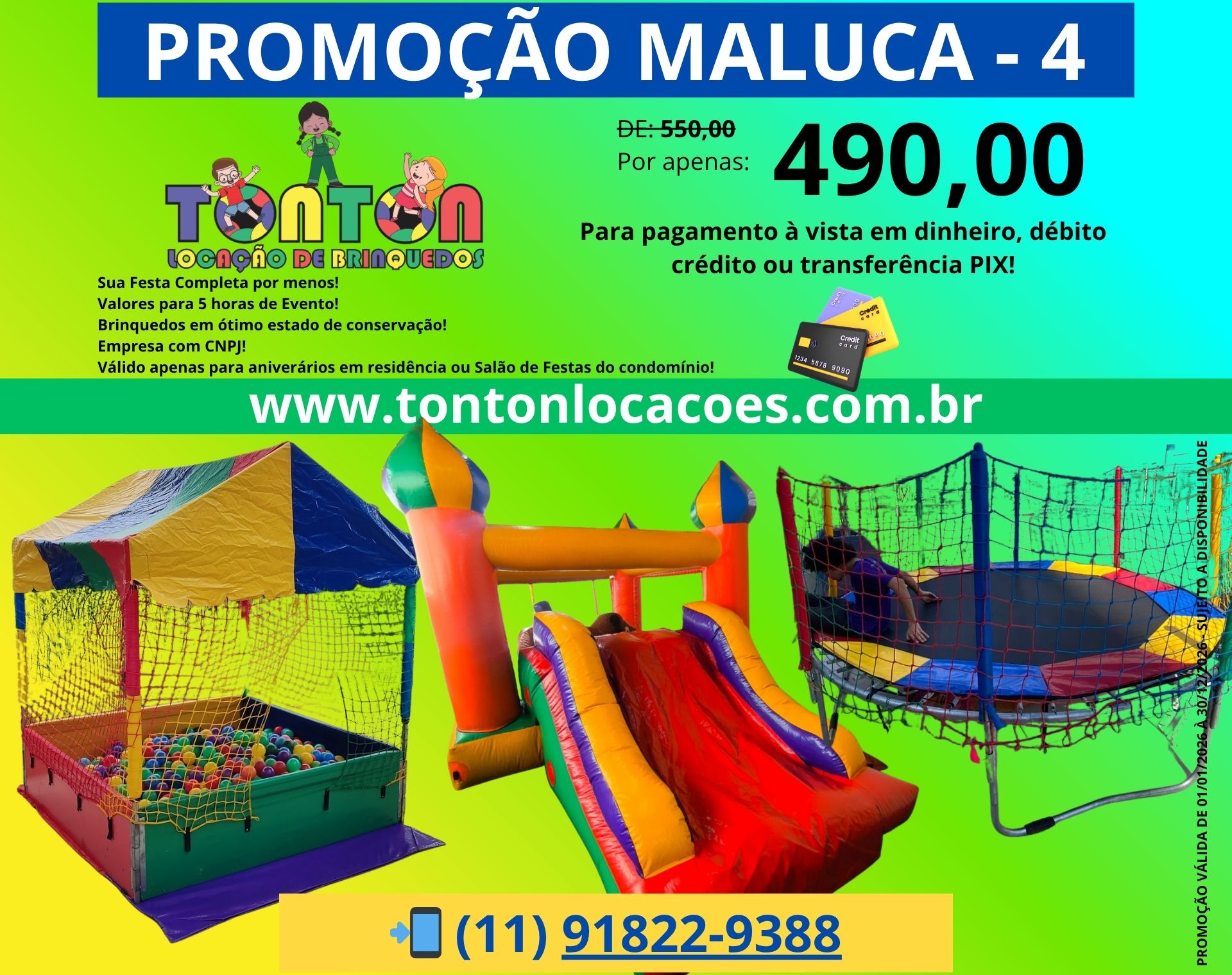 Locação de Castelinho com Tobogã Pula Pula Inflável, seguro, ótimo custo benefício em relação a brinquedos infláveis.