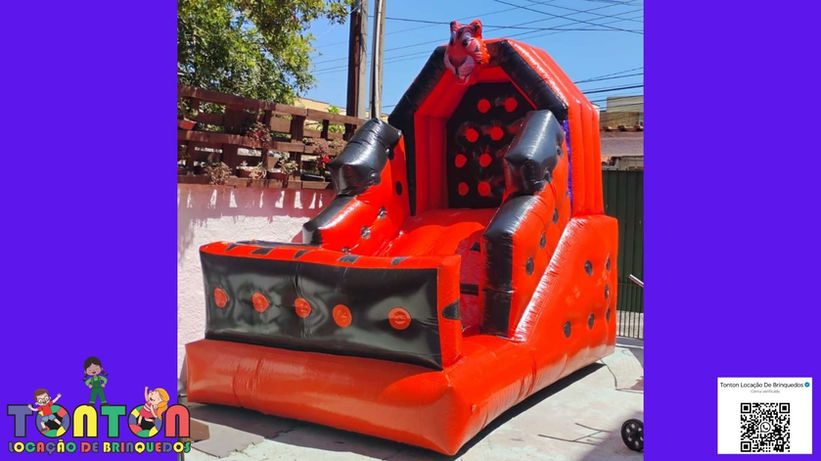 Aluguel de Tobogã Inflável e Infláveis Esportivos Personalizadosem Residência e Condomínio em São Paulo, Barueri e Alphaville... Tobogã, Chute a Gol, Basquete, Mini Tobogã e muito mais...