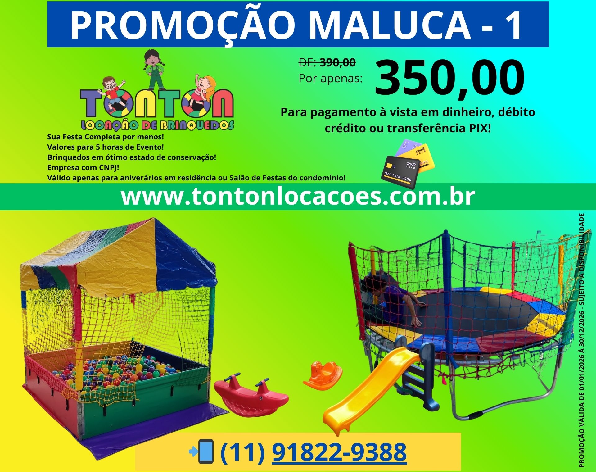 Aluguel de Tombo Legal, Piscina de Bolinha e Cama Elástica e Multi Atividades Montado em Residência na Cidade de São Paulo, Barueri e Alphaville...