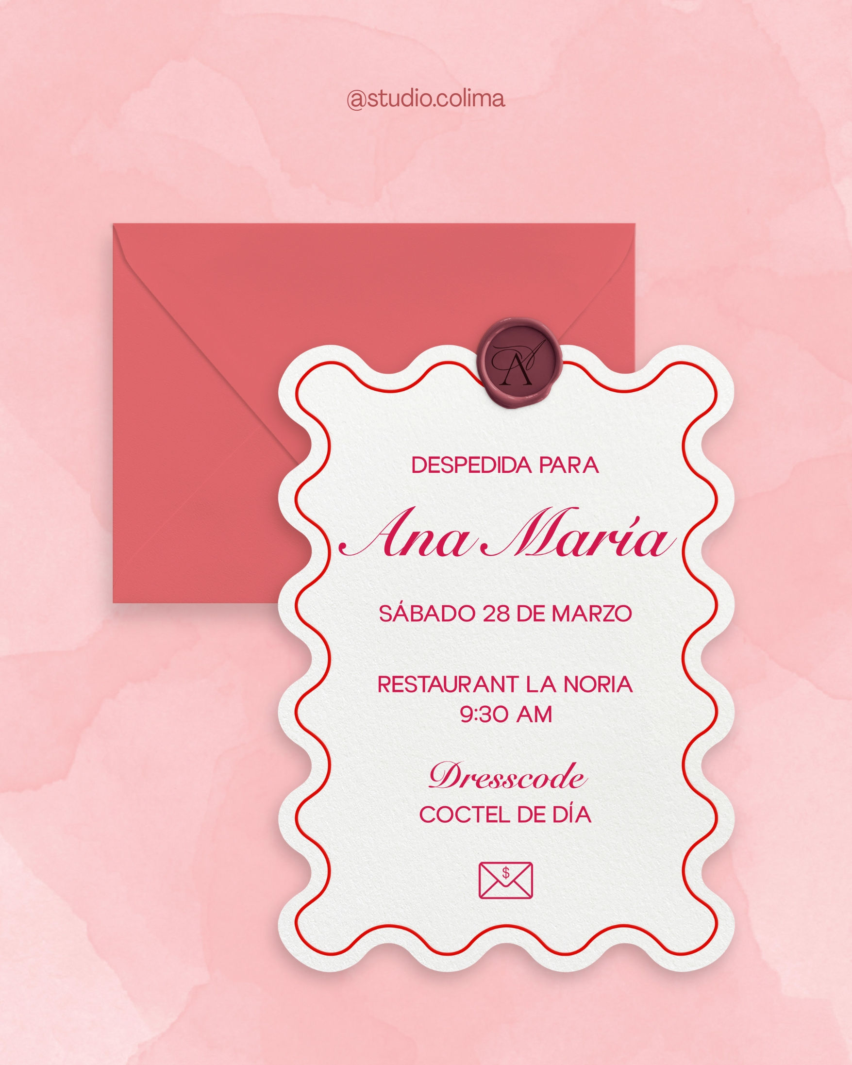 Despedida de Soltera – Invitación Digital con Sobre