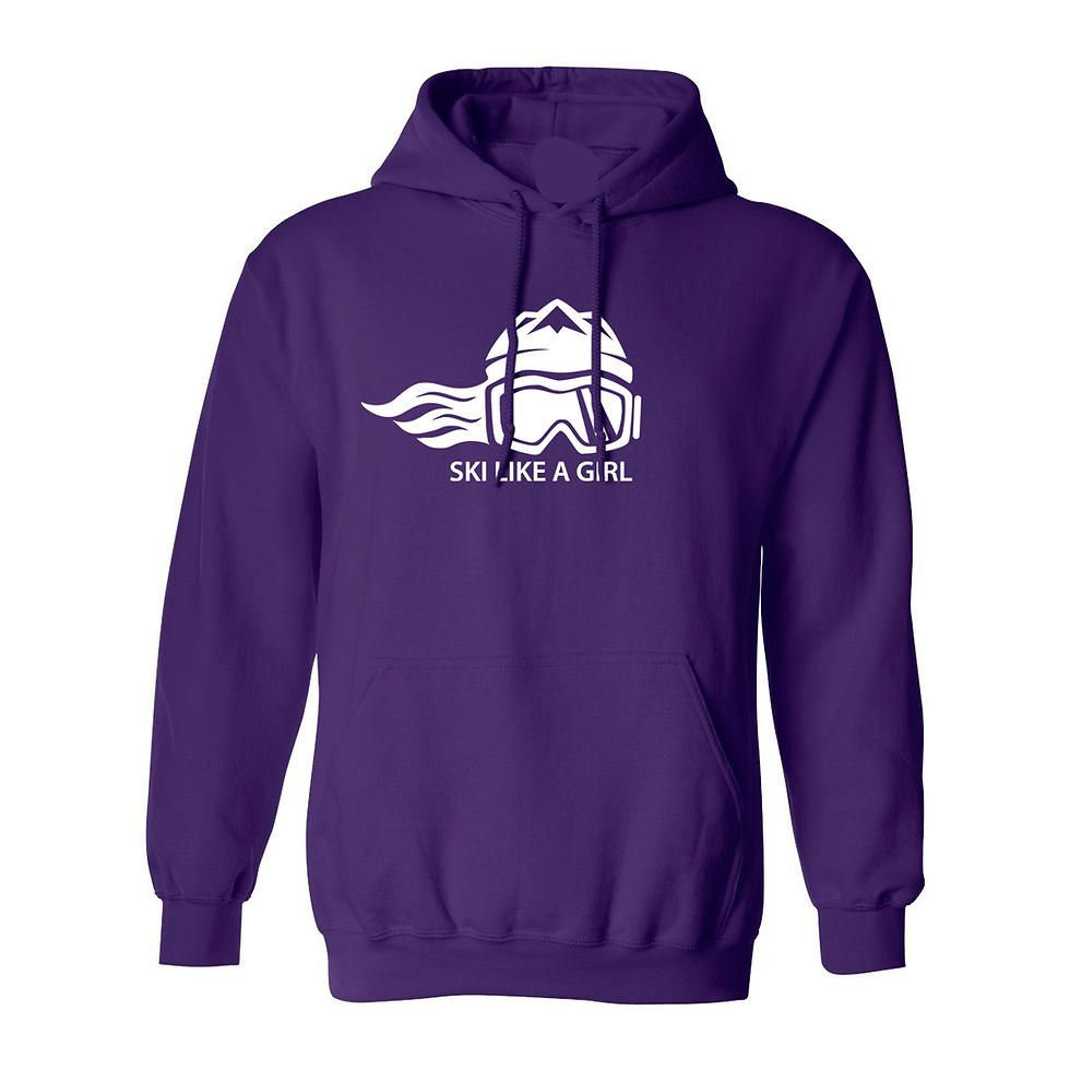 Thumbnail: Ski Like A Girl Womens Hoodie - Purple