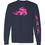 Thumbnail: Ski Like A Girl Womens Long Sleeve T-Shirt Navy Pink Camo