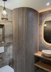 Toilettes visiteurs ambiance stylée ultra originale ; effet waouh assuré