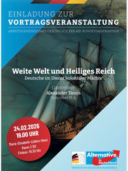 24.02. Abendveranstaltung „Weite Welt und Heiliges Reich – Deutsche im Dienst von Kolonialmächten“ 