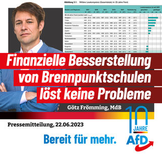 Finanzielle Besserstellung von Brennpunktschulen löst keine Probleme