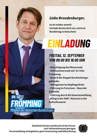 Einladung: Besuchen Sie den Bundestag! 🇩🇪