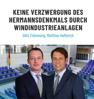 Keine Verzwergung des Hermannsdenkmals durch Windindustrieanlagen