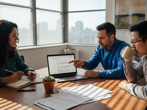 Team reviewing online trust strategies