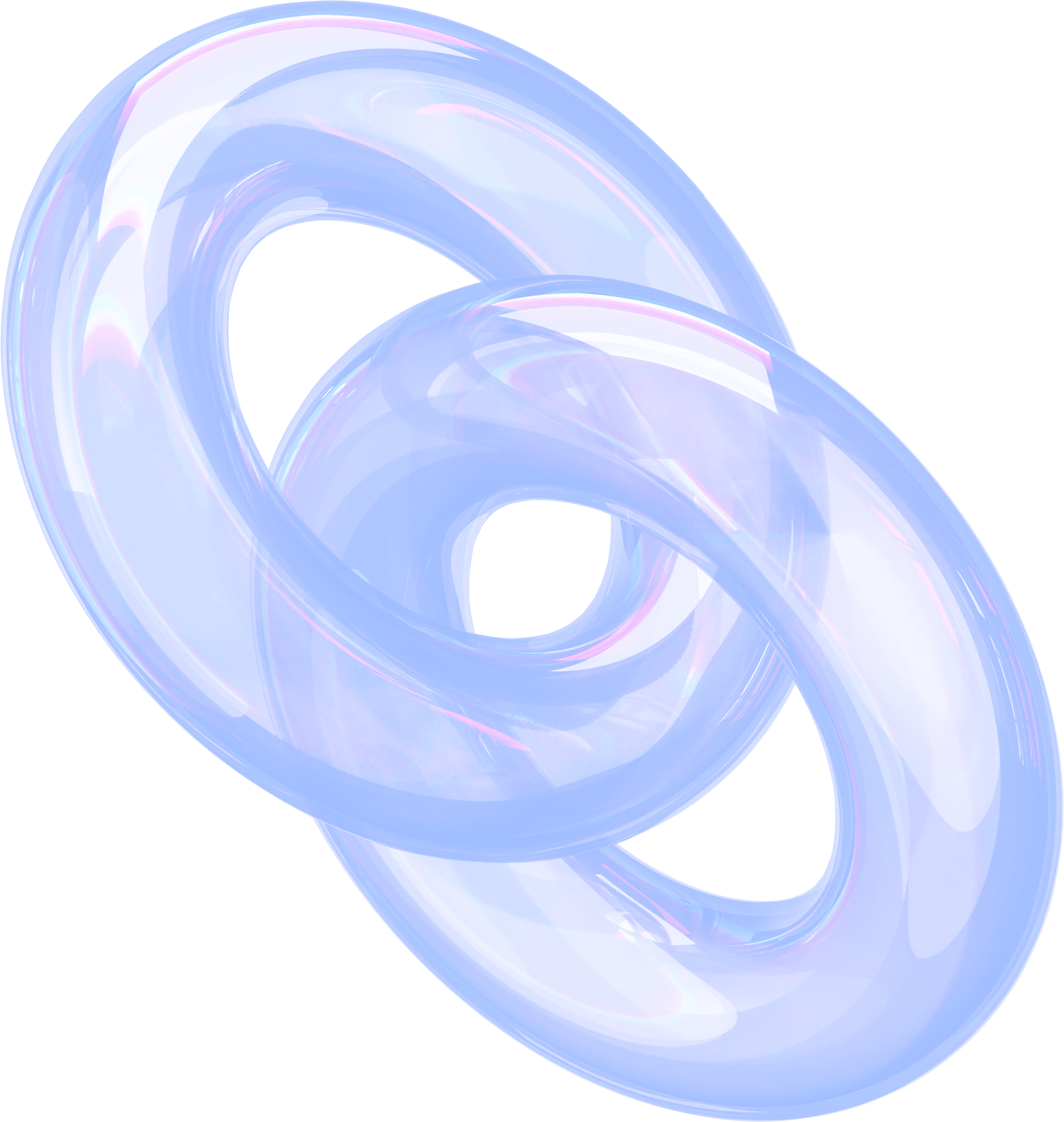 Abstract 3D chain links representing connection and cohesive brand systems.