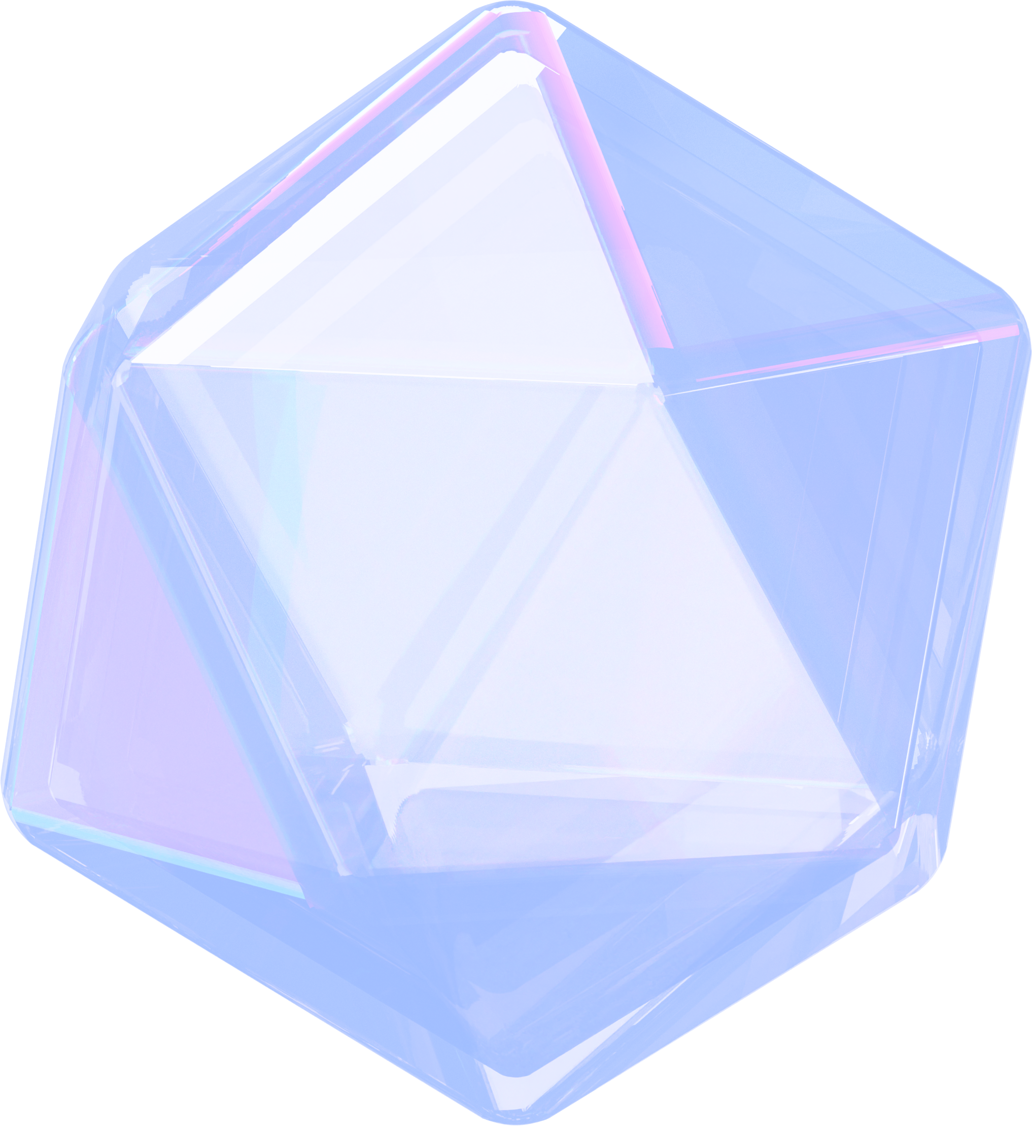 Abstract 3D icosphere symbolizing organization, clarity, and brand structure.