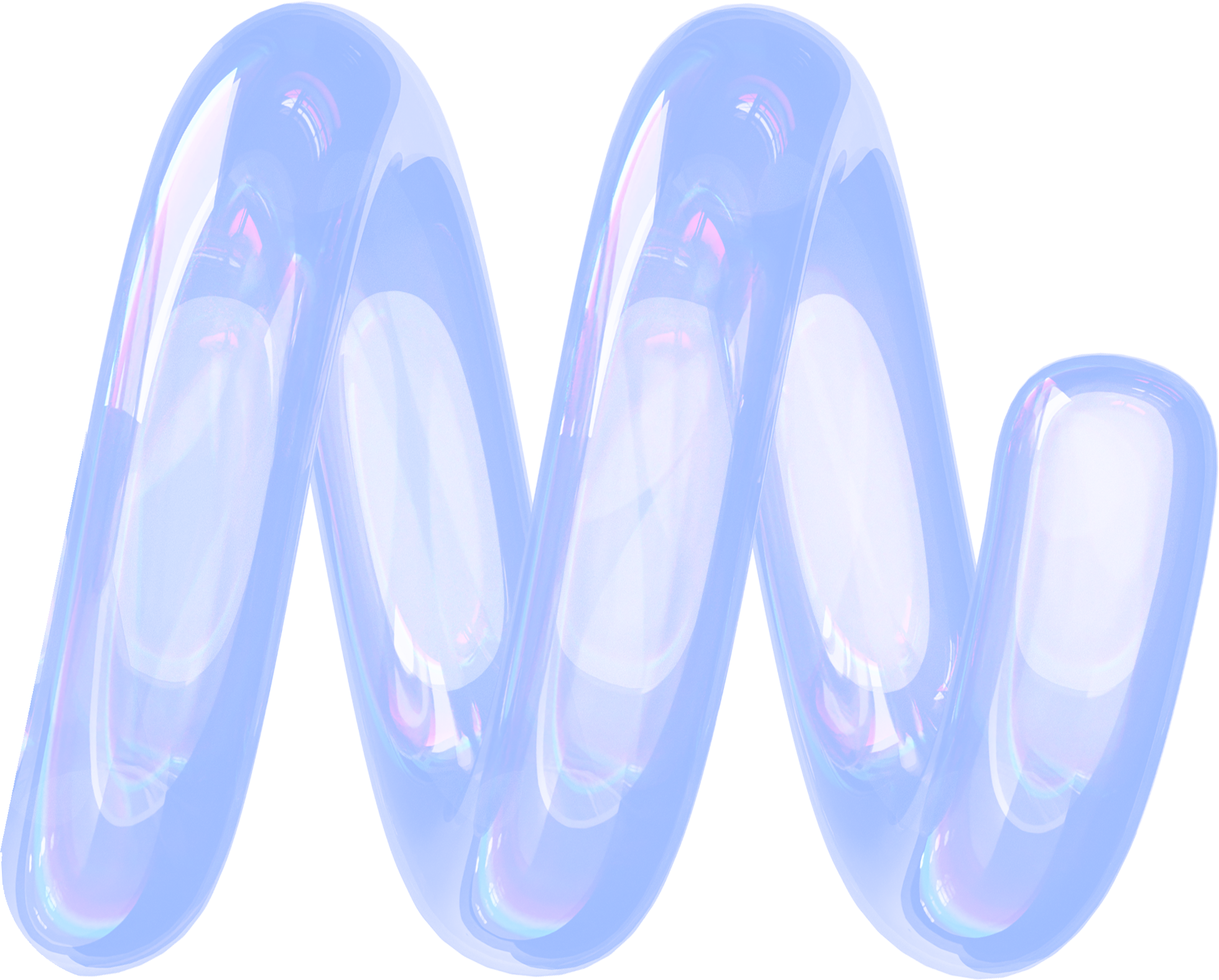 Abstract 3D letter “M” mark symbolizing structure, motion, and clarity for The Mikola Edit brand identity.