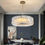 Thumbnail: Dining room view the Modern Nordic Crystal Ceiling Lights by Elumin