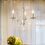 Thumbnail: Dining room view the vintage silver Crystal Ceiling Lights by Elumin