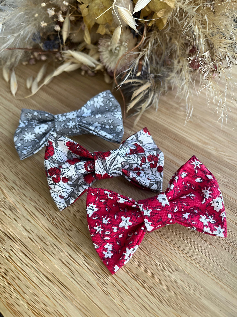 Barrette en coton motifs fleuris