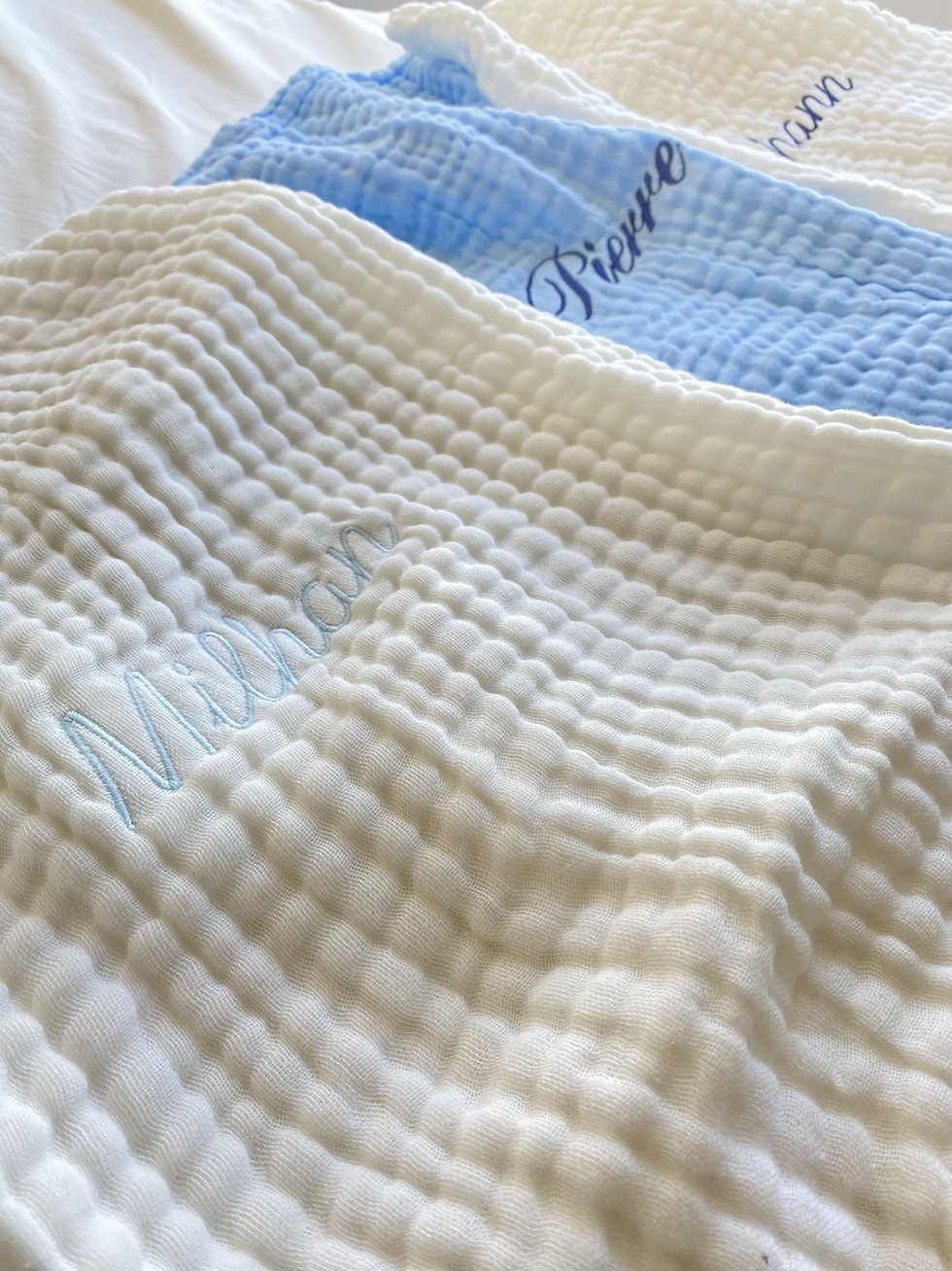 Miniature : Couverture gaze de coton personnalisée