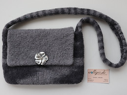 Filz Wolle Tasche selbstgestrickt