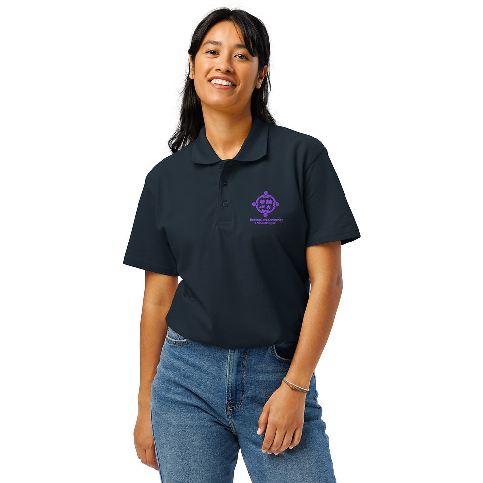 Thumbnail: Premium Healing Love Community Foundation Inc. pique polo shirt