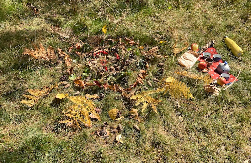 Mandala of autumn colours