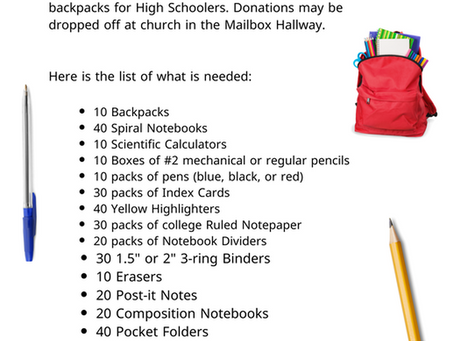 Back to School Backpack Drive