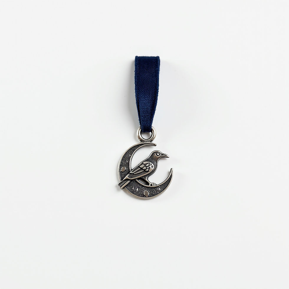 Moonlight Raven Charm