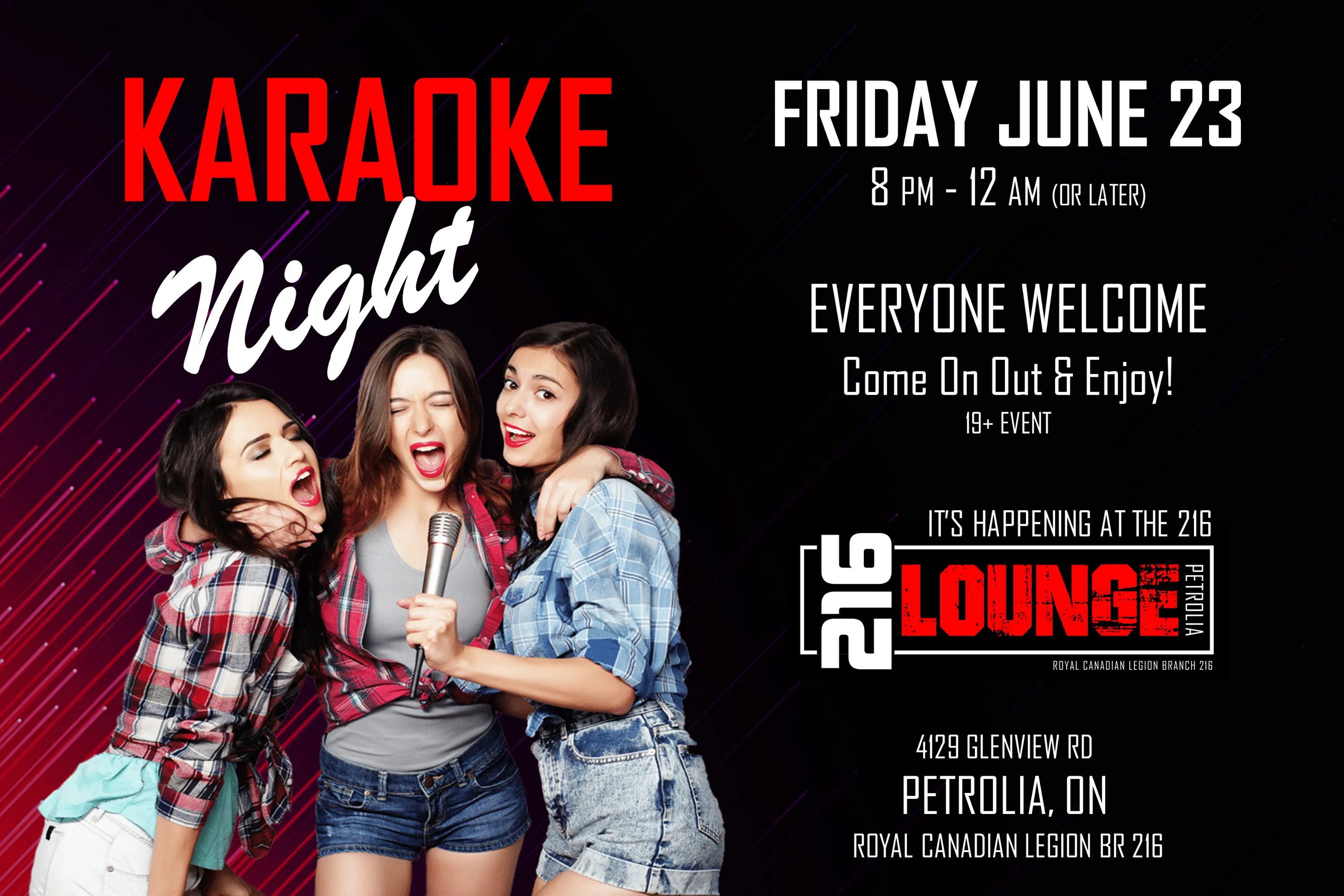 Karaoke night at the 216 Lounge