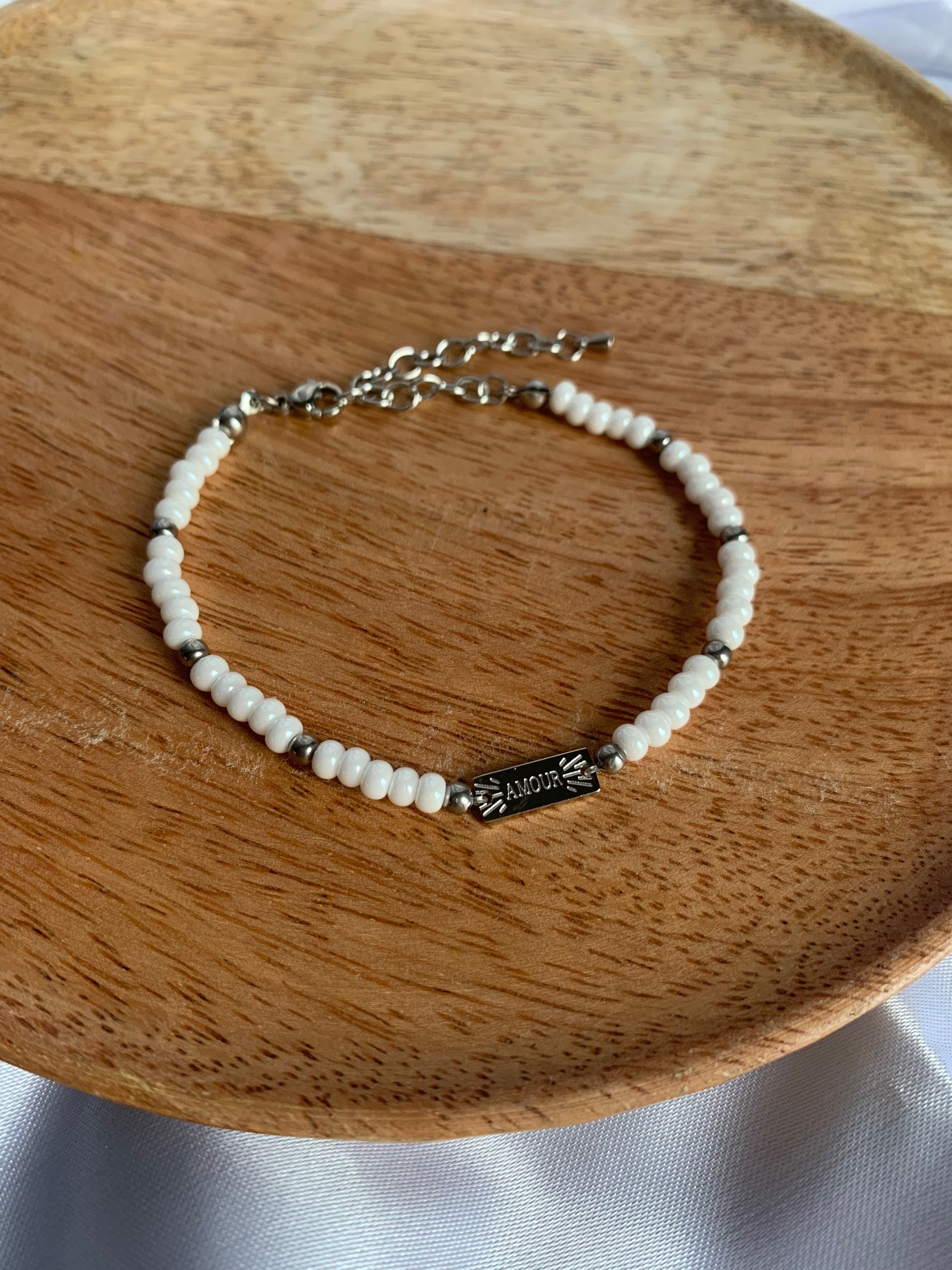 Bracelet « Amour » argenté