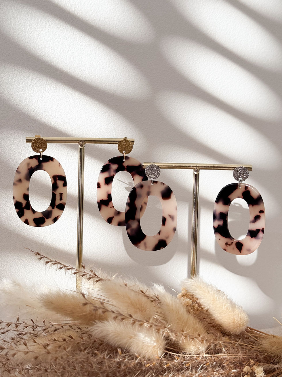 Miniature : Boucles Charlotte marbré rose