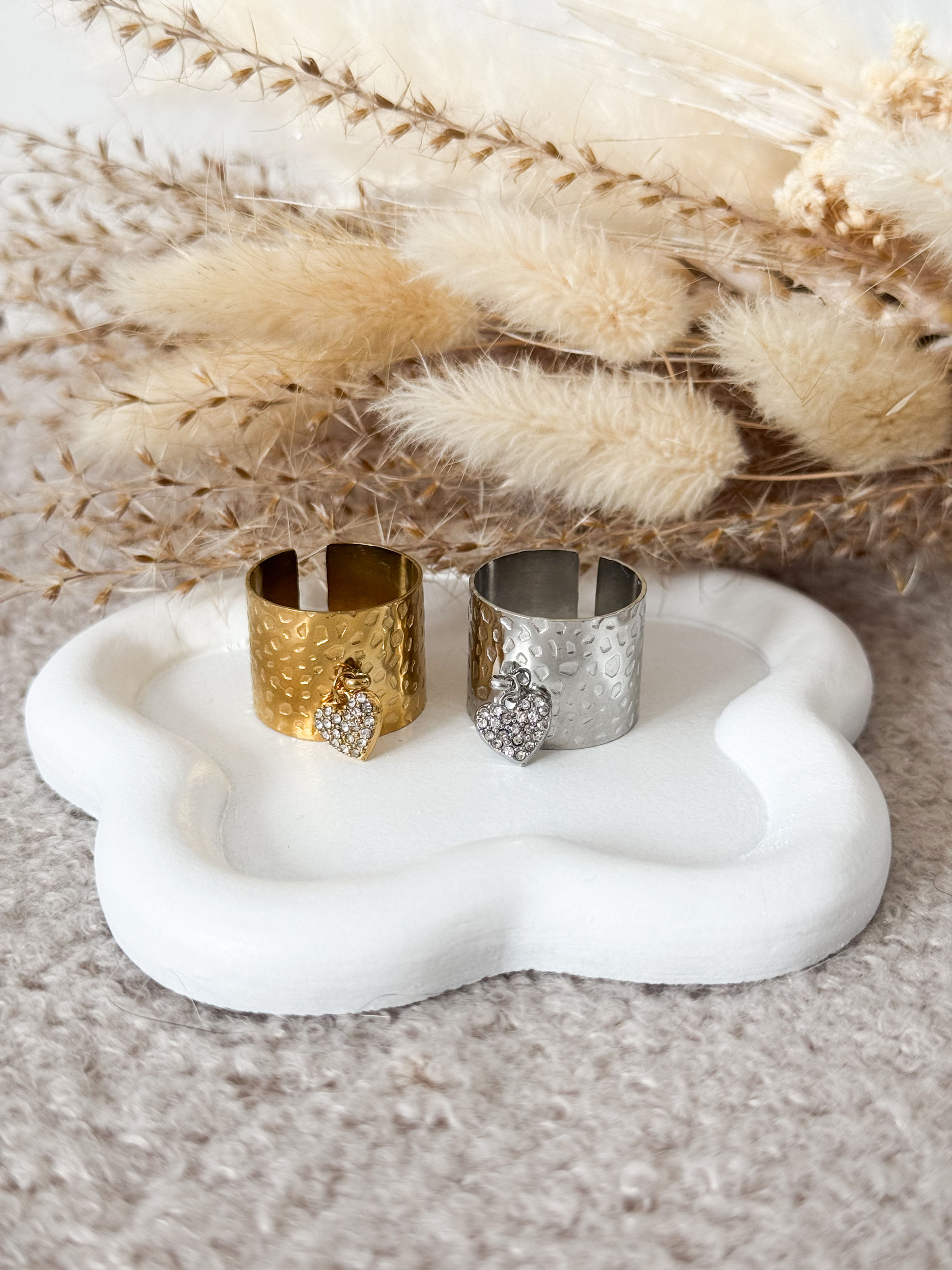 Bague breloque coeur