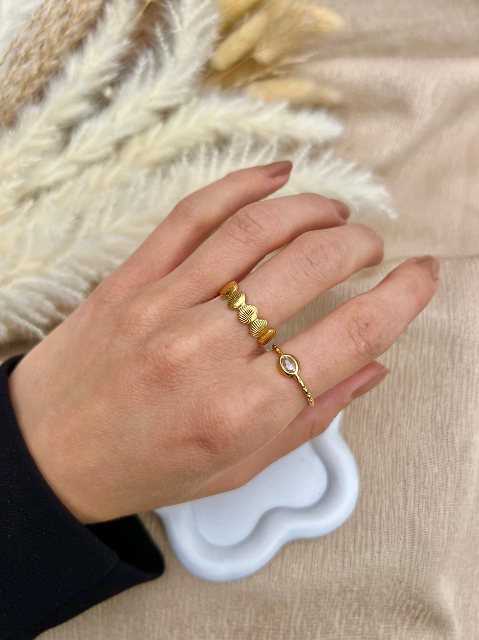 Miniature : Bague fine dorées
