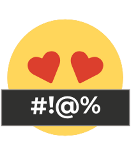 Emoji represen the warning signTwo-faced relationship