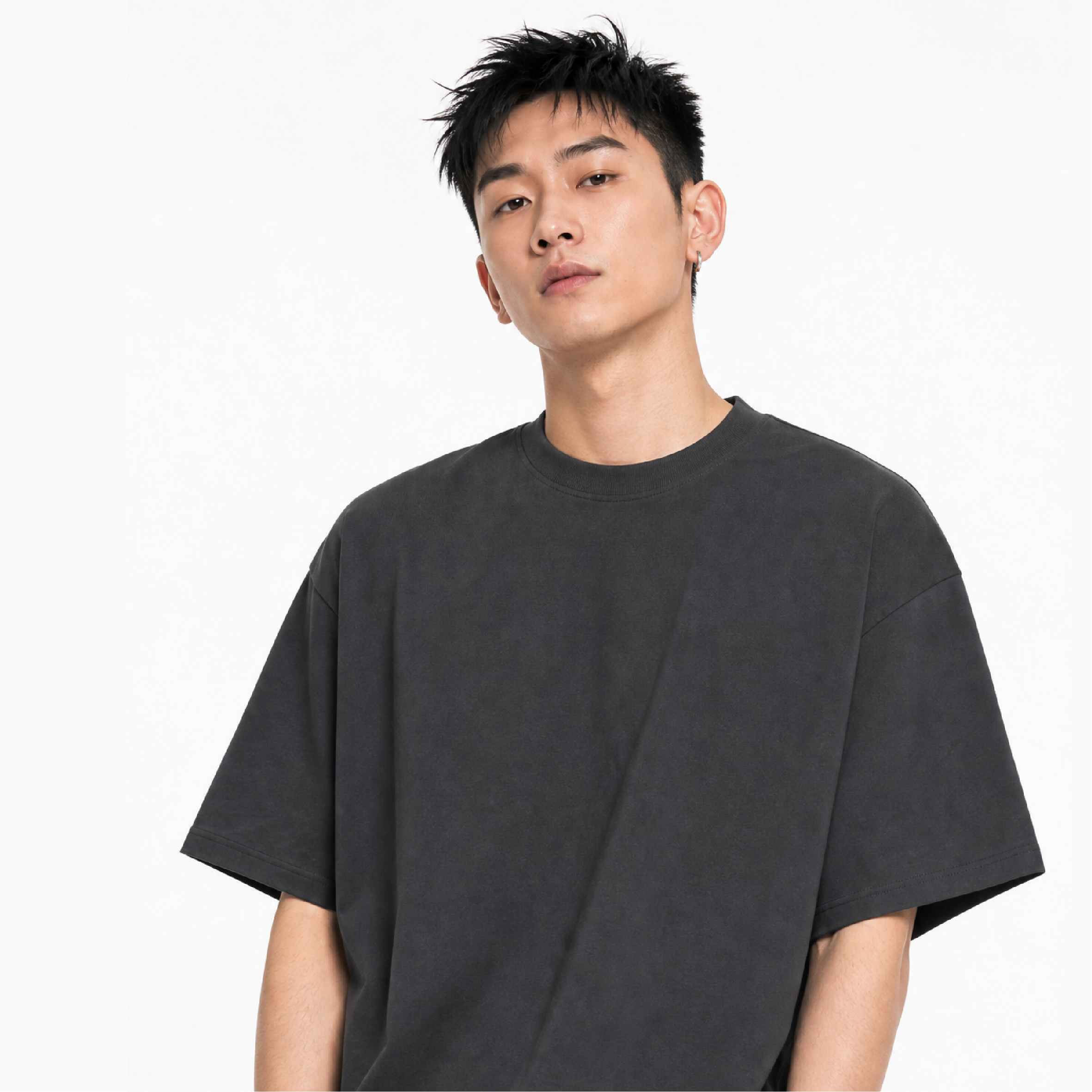 Áo Thun Oversize Unisex L-LIFE ONE - Xám đậm
