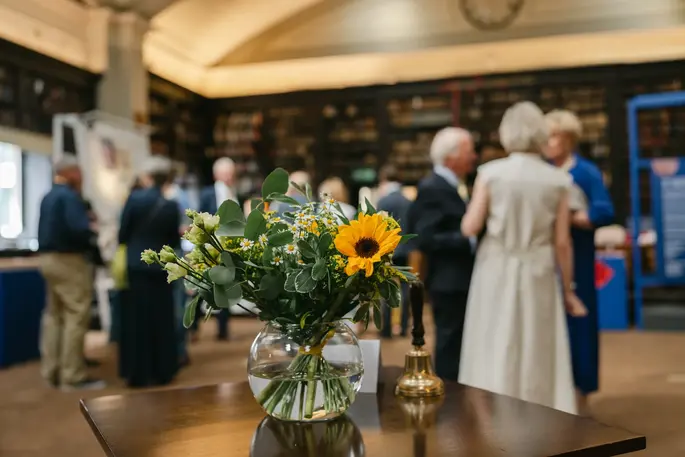 Portico Library Wedding Photograph