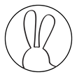 Bunny rabbit ear logo