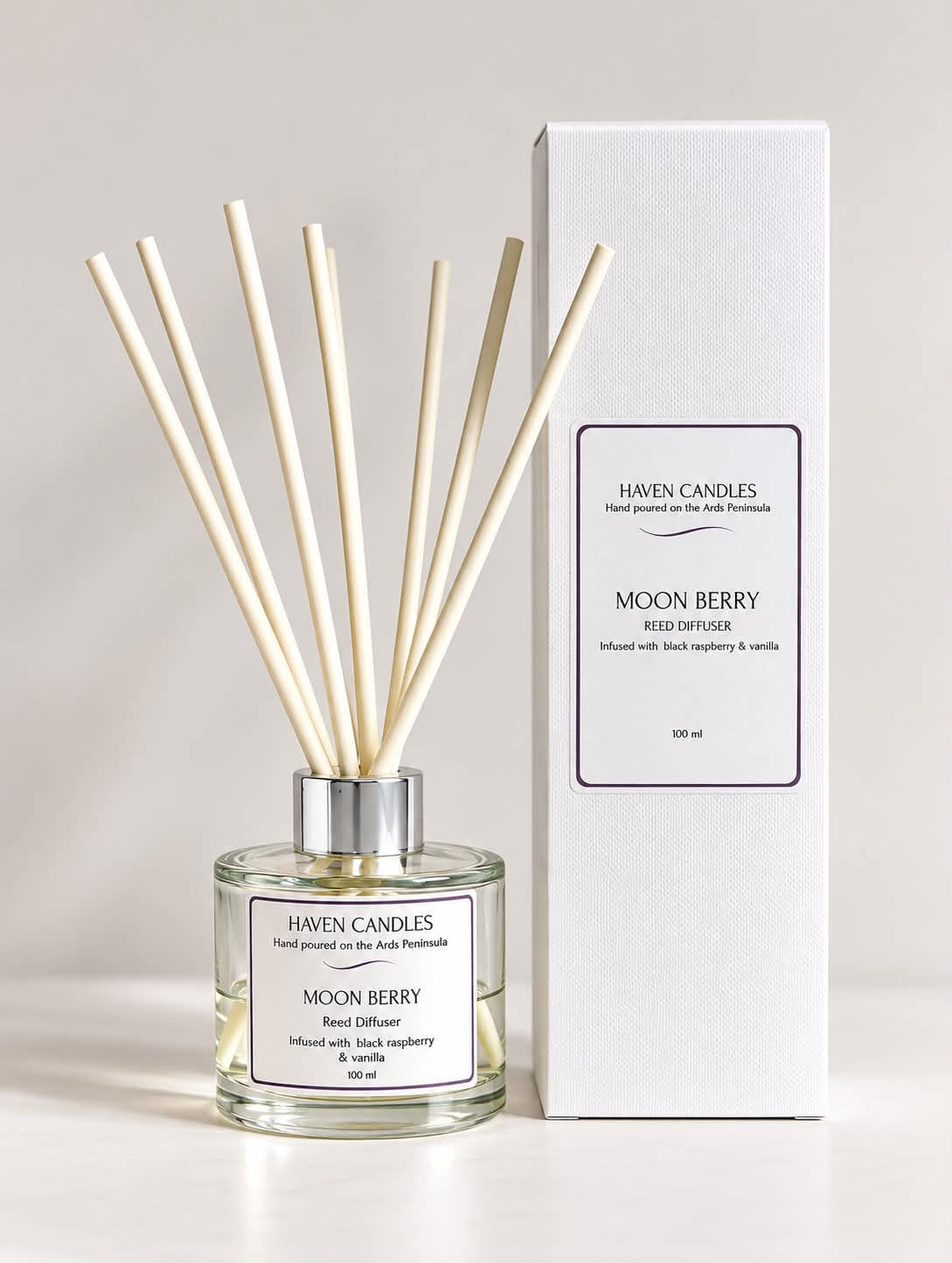Moon Berry Reed Diffuser - Black Rasperry & Vanilla