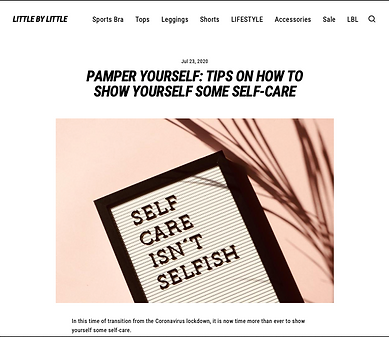 Little By Little UK - Self-Care Blog Post