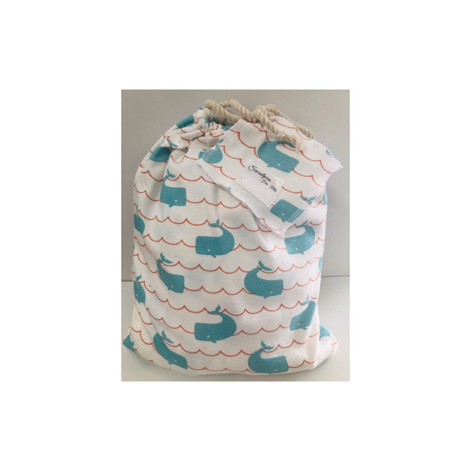 Blue Whale Fitted Cot Sheet 