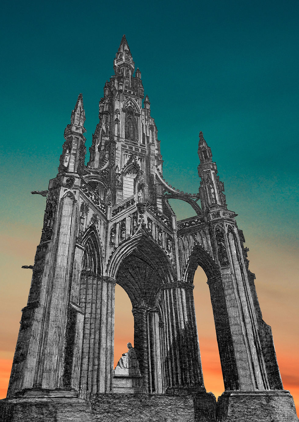 Thumbnail: Scott Monument Print, Edinburgh