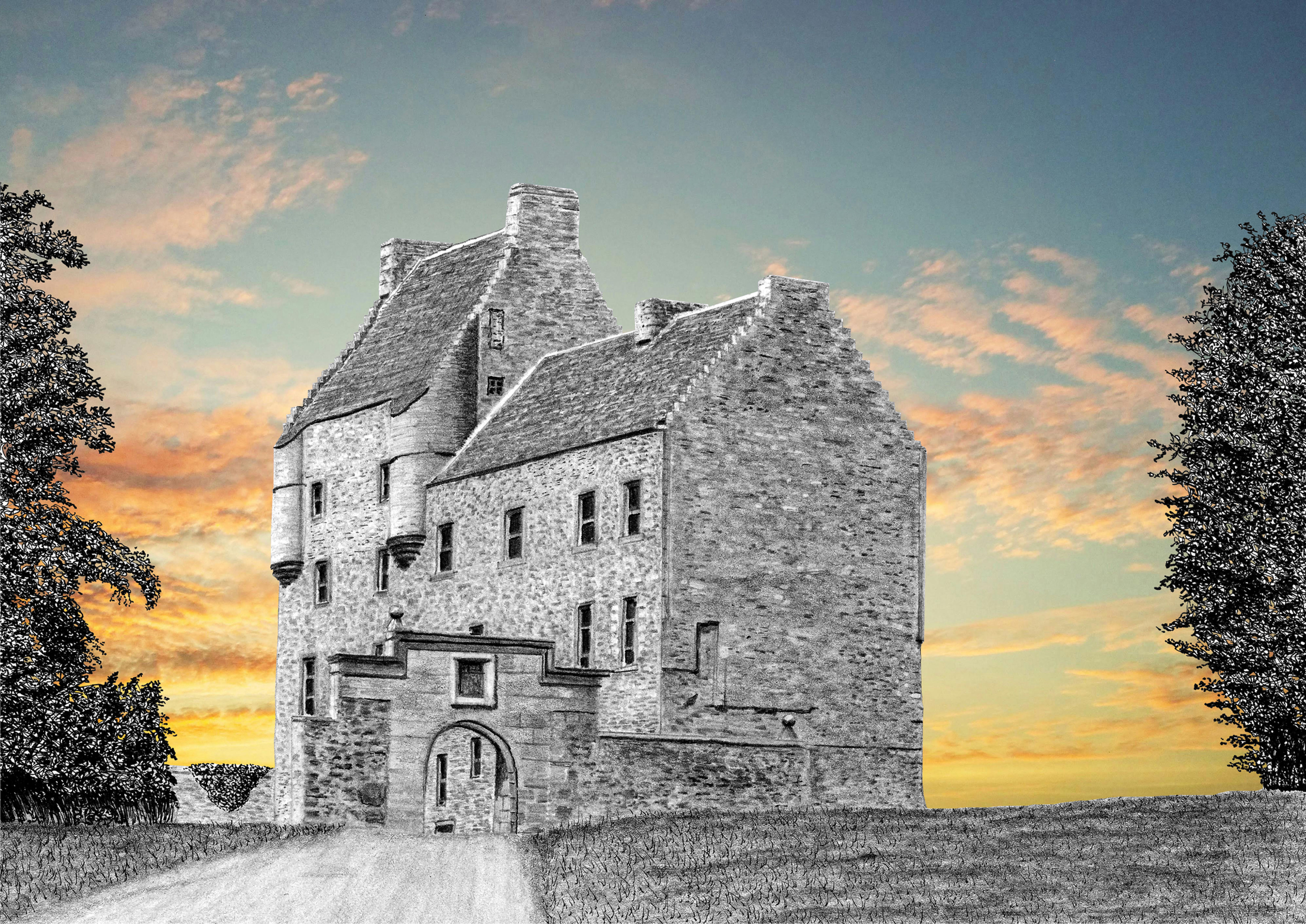 Midhope Castle Lallybroch print