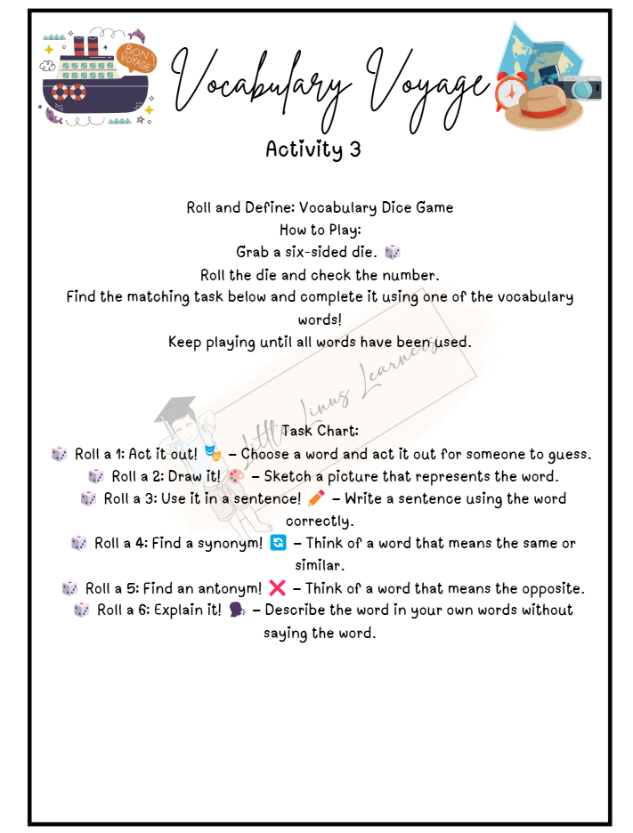 Thumbnail: 3rd Grade Vocabulary Voyage (Second 3 Weeks)