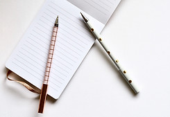 Schrijfgerei en kladblok