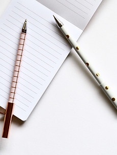 Two Pens on Notebook