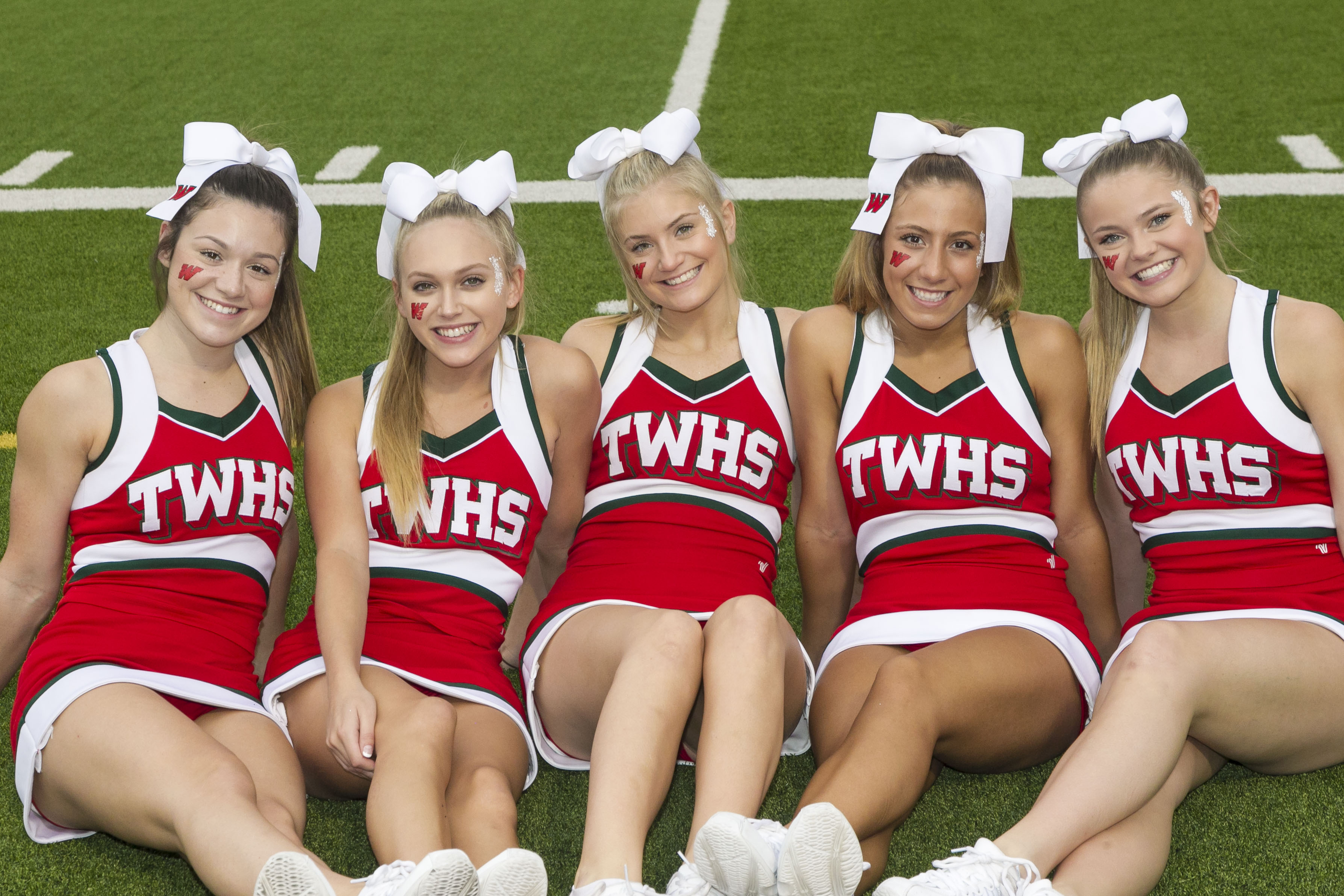 Cheerleader stripped