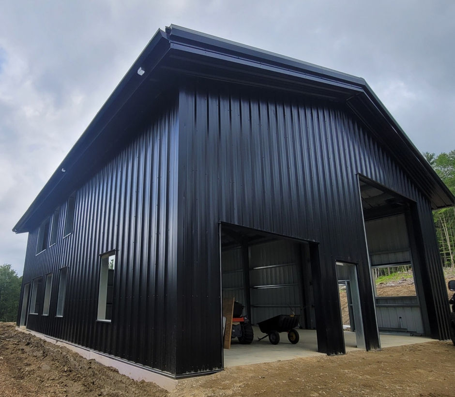 Black Pre Engineered Steel Building