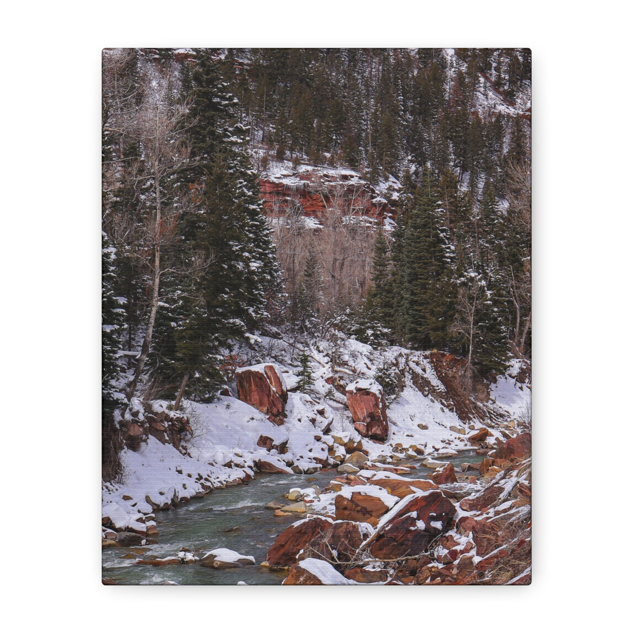 Ouray Winter Creek – Flowing Waters Among Brown Rocks