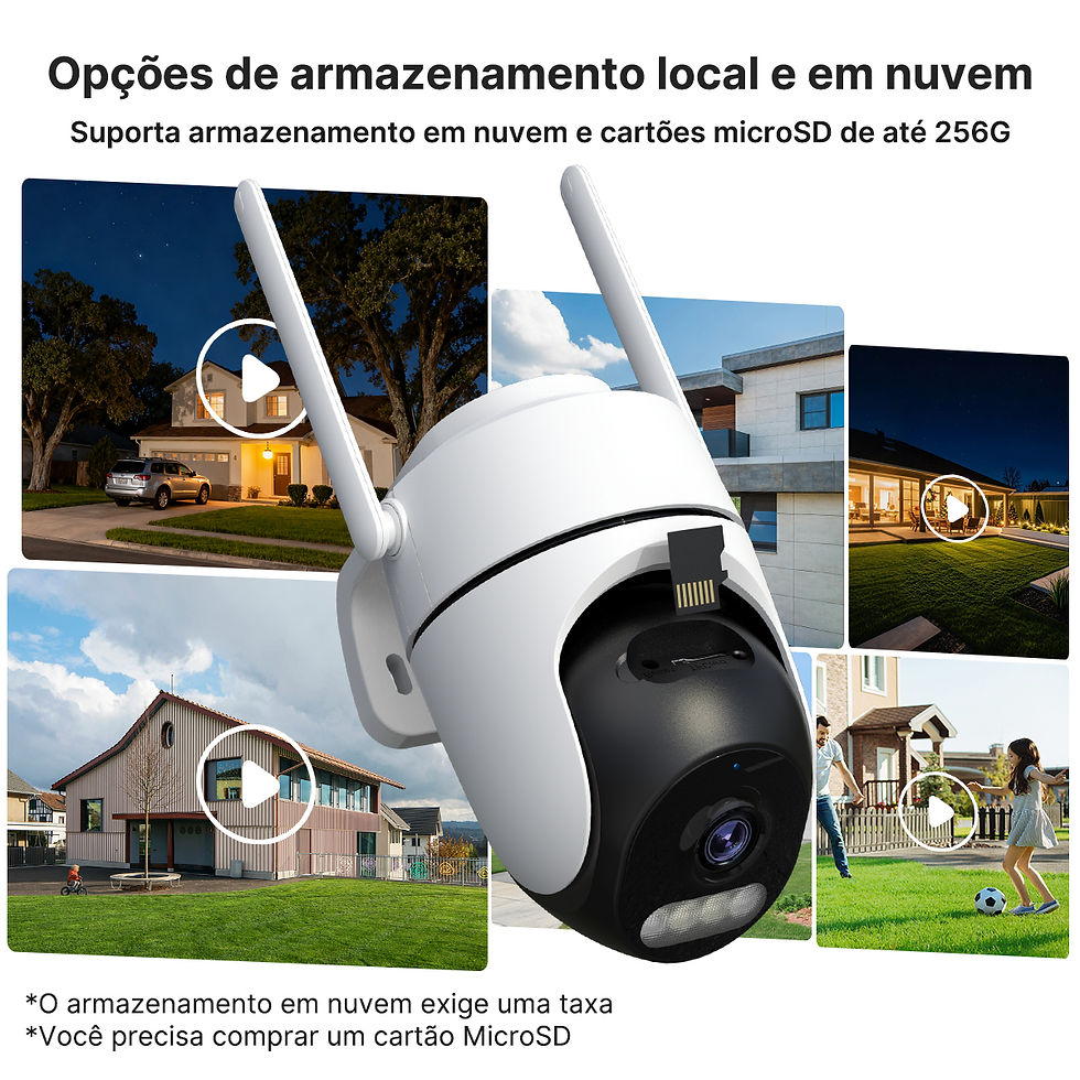 Miniatura: Câmera de Segurança WiFi PTZ Full HD 1080p – Visão 360°, Monitoramento em Tempo