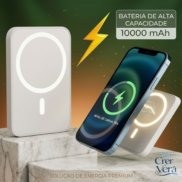 Miniatura: Carregador Portátil Indução - Sem fio Bateria Carga 10000mah