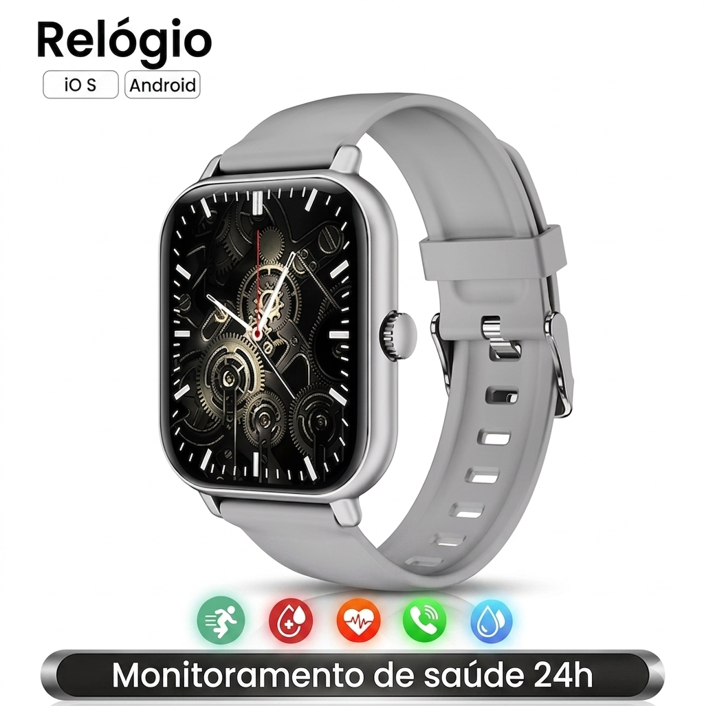 Smartwatch G9D Ultra 9 Elegance Tela Grande Bluetooth Fitness e Notificações