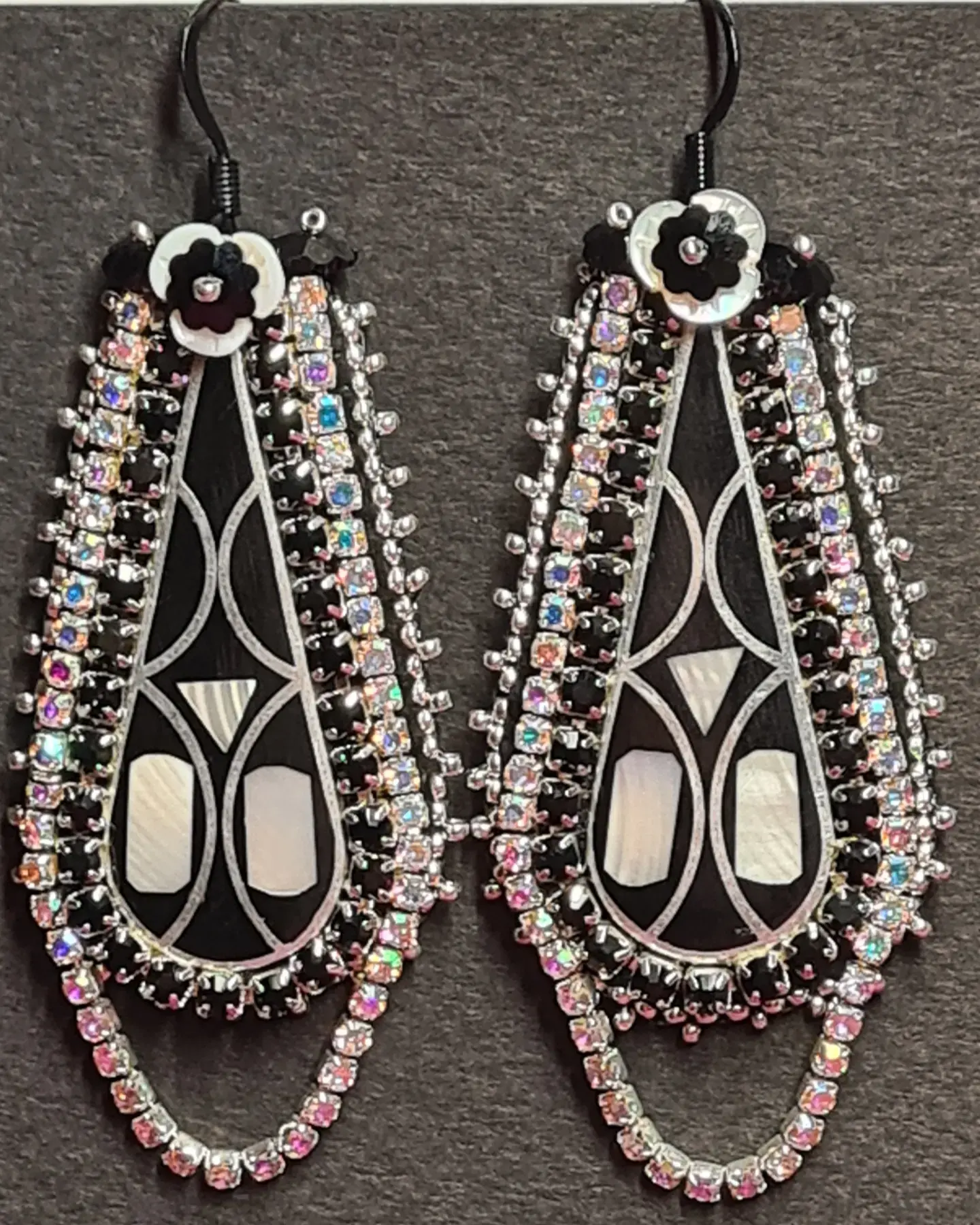 Boucles d'oreilles strass et cristaux Swarovski 