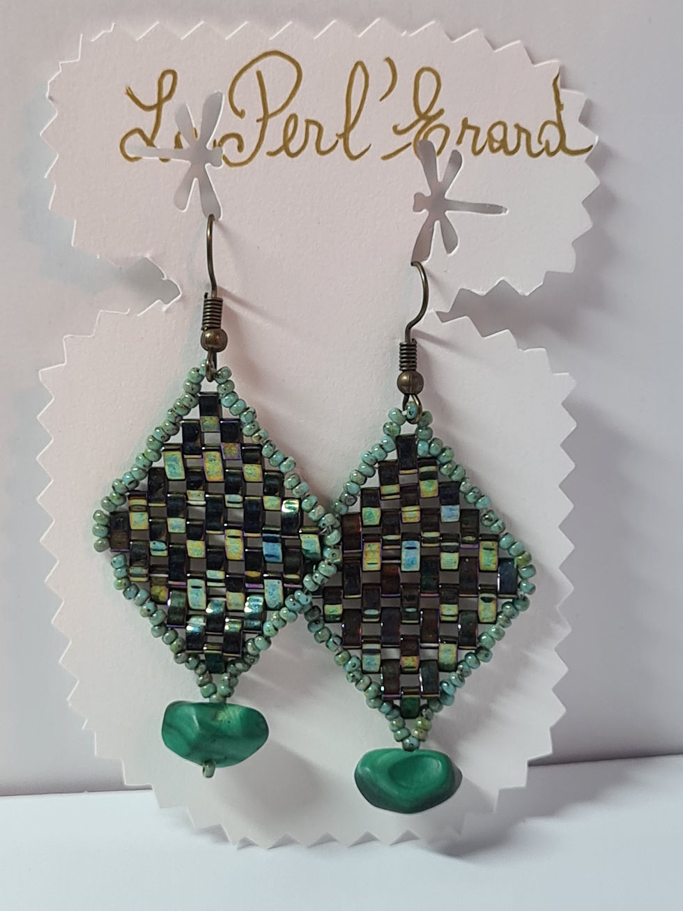 Miniature : Boucles d'oreilles losanges tilas