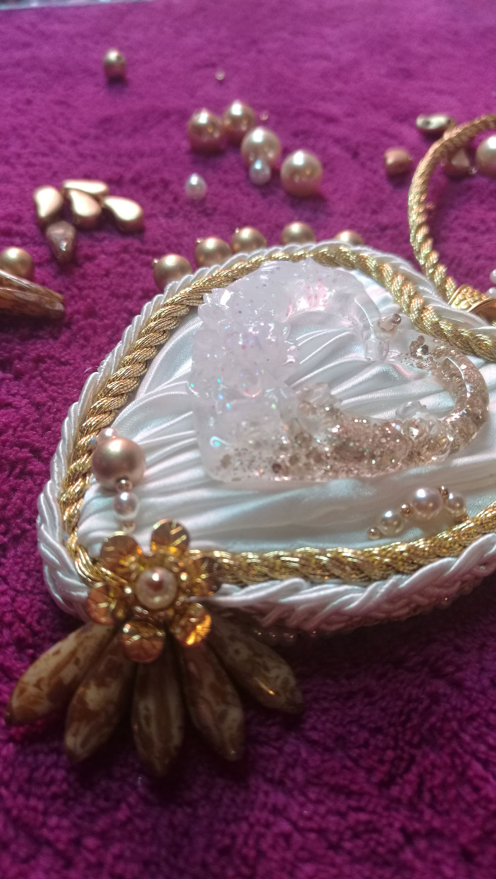Miniature : Pendentif cœur blanc